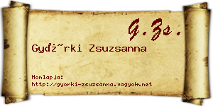 Györki Zsuzsanna névjegykártya
